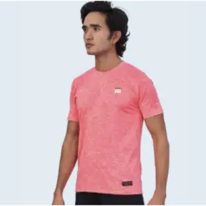 Herbalife Men Pink Round Neck T-Shirt