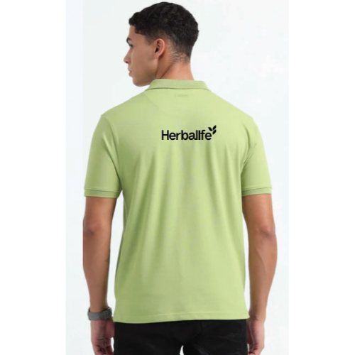 Herbalife Caslay Sustainable Organic Polo Neck T-Shirt-Olive Green - Image 3