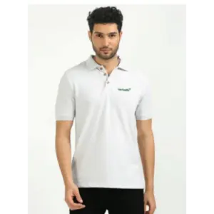 Herbalife Caslay Sustainable Polo T Shirt -White Melange