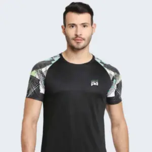 Herbalife Black Printed T Shirt